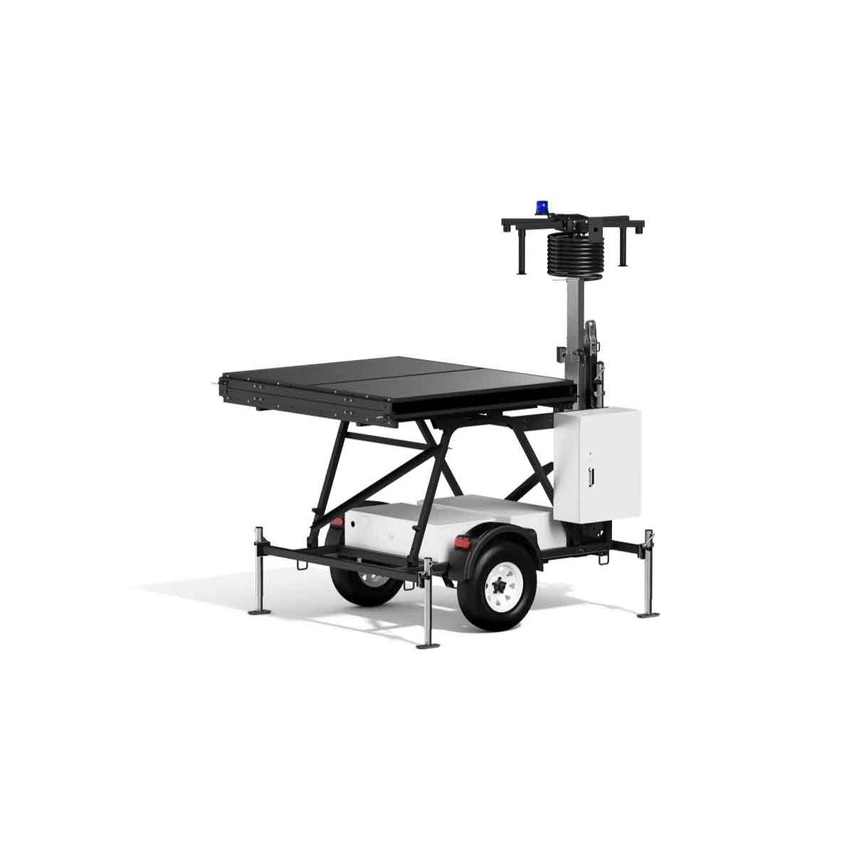 Verkada mobile surveillance trailer with mast down