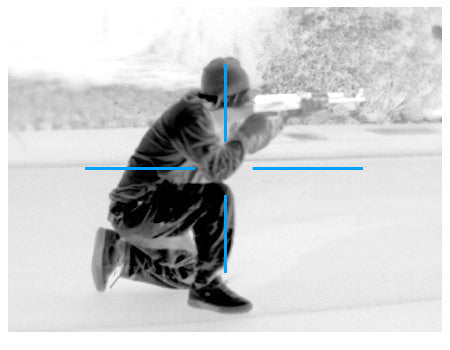 thermal scope blue reticle