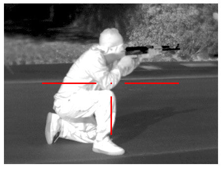 thermal scope with red reticle