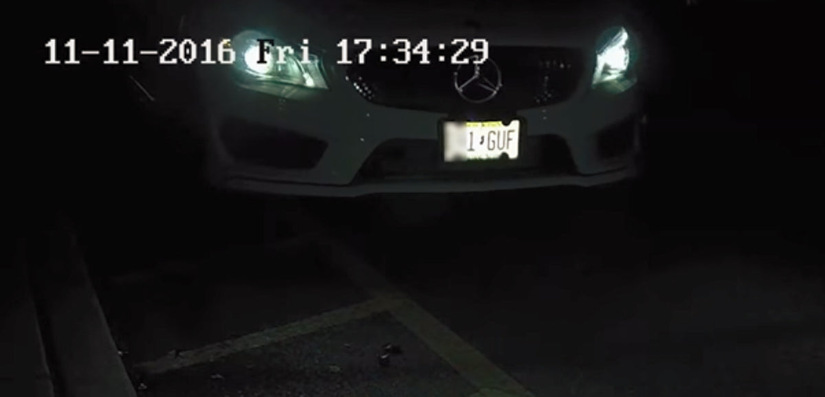 MAXSUR POLICE LICENSE PLATE CAMERA SAMPLE in Low Light Conditions