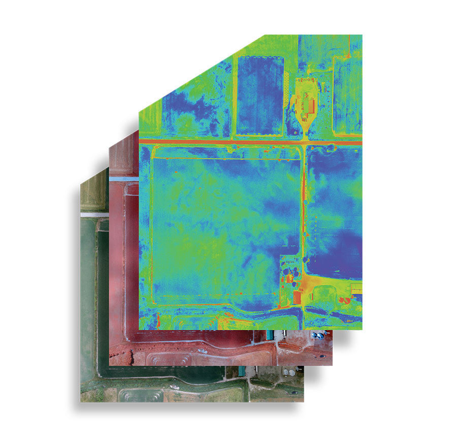 PIX4D Crime Scene Mapping Software showing Wavelength Layers Stacks for Vegetation Analysis