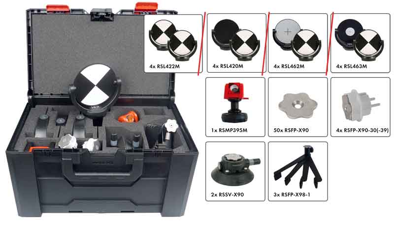 Rothbucher KS2 Laser Scanner Target Suitcase Kit for LiDAR, SLAM & 3D Scene Mapping