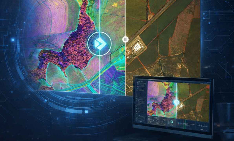 satellite image composition of visible and hyperspectral 