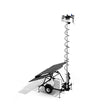 Verkada Mobile Security Trailer with Camera Mast Deployed on White Background