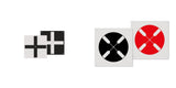 Rothbucher reusable drone ground control targets with cross and circle patterns