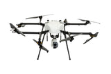 Octocopter hybrid power drone on a white background with ISR Trillium PTZ Camera