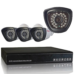 Complete 4 camera surveillance system