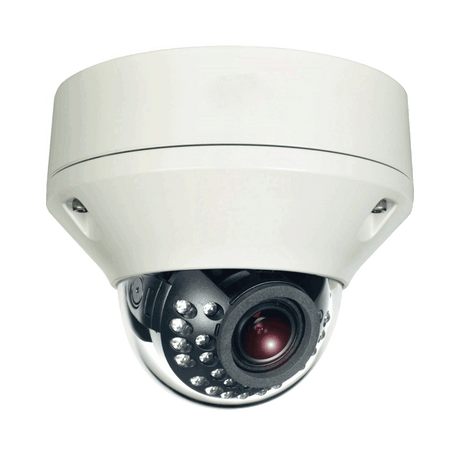 MAXSUR IR IP Camera with Rugged Vandal Resistant Weatherproof Housing and Zoom Lens 