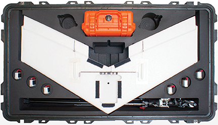 MAXSUR Drone System Fixed Wing in a case with accessories