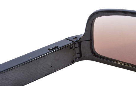 Sunglasses Camera with Hidden Recording Activation Switch for Audio and Video