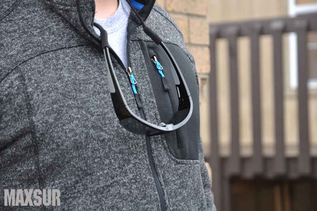 MAXSUR undercover camera sunglasses with audio and direct connection to DVR