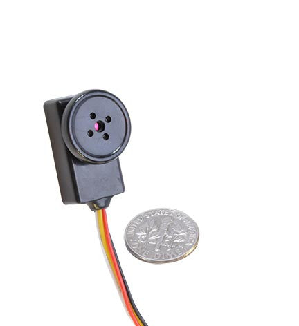 Button Camera with microphone for covert investigations