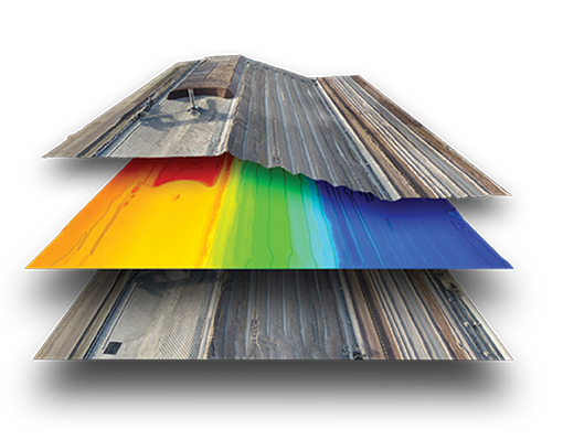 PIX4D Crime Scene Mapping System illustration of Digital Surface Model orthomosaic layers 